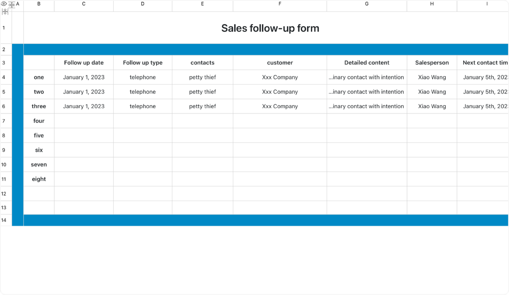 Sales follow-up form 1